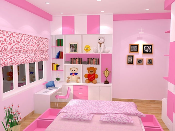Thiết kế phòng ngủ cho bé yêu sắc màu cực dễ thương